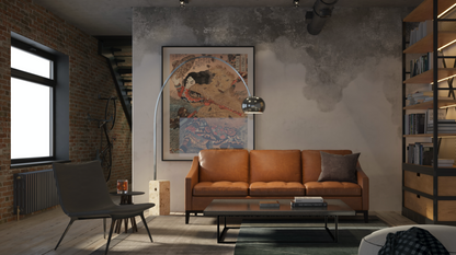 Torrey 87" Tufted Top Grain Leather 3 Cushion Sofa - Berkshire Cuero