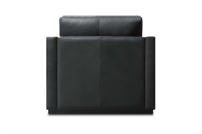 Torrey 34" Tufted Top Grain Leather Swivel Chair - Amadeus Smoke