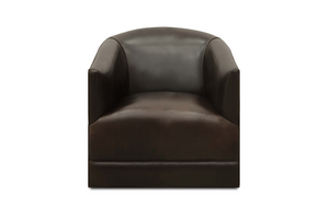 Korrie Top Grain Leather Swivel Chair - Bravo Bronze