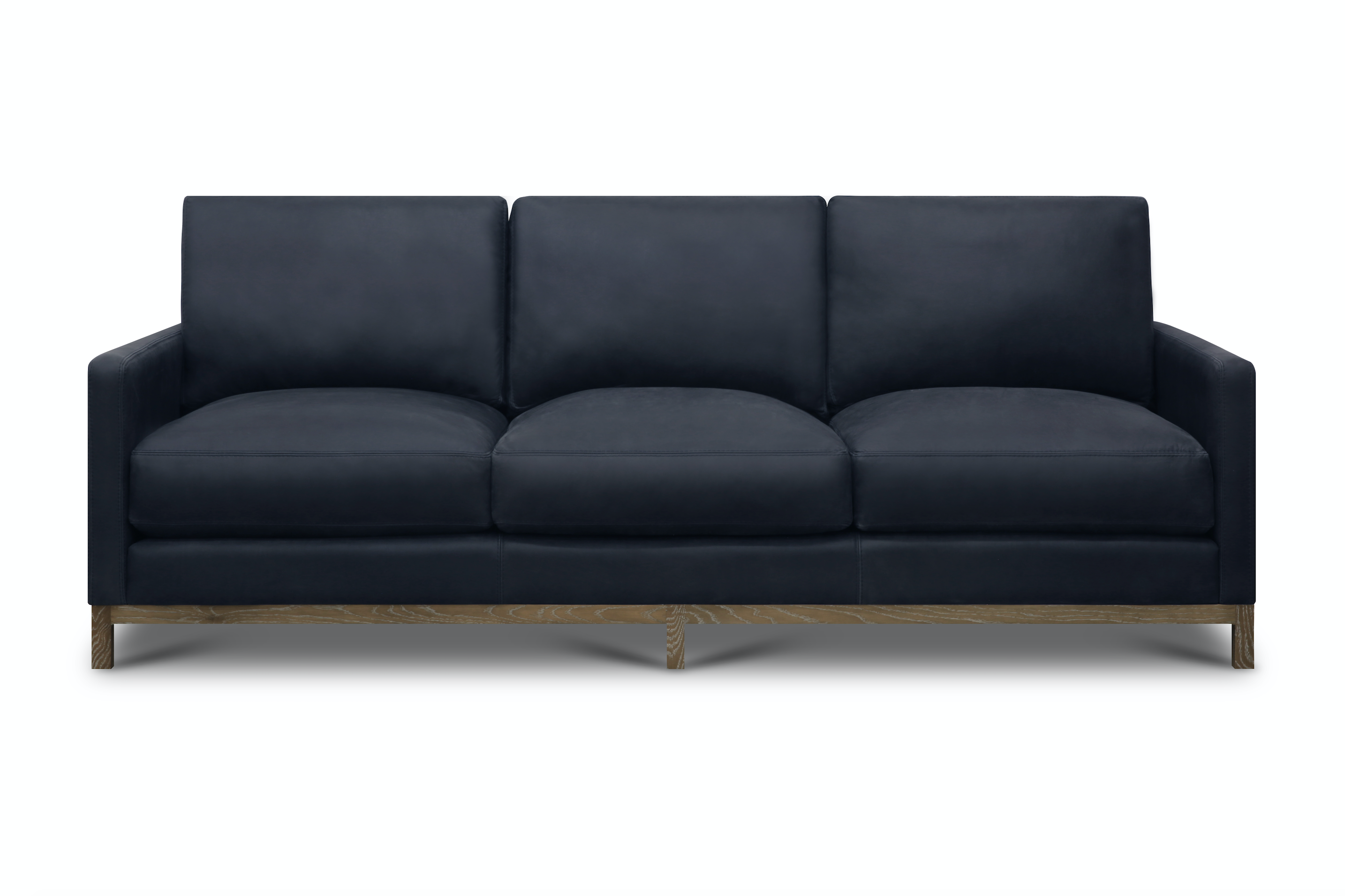 Clarksdale 90" Top Grain Leather 3 Cushion Sofa - Napa Admiral