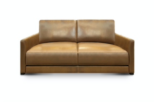 Raphael 70" Top Grain Leather 2 Cushion Loveseat - Bravo Bronze