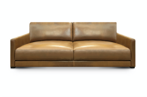 Raphael 90" Top Grain Leather 2 Cushion Sofa - Bravo Bronze