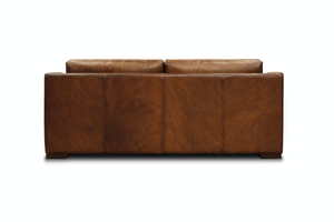 Leonardo Luxe 69" Top Grain Leather 2 Cushion Loveseat - Daytona Antique