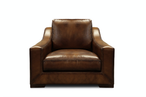 Leonardo 50" Top Grain Leather Chair - Daytona Antique