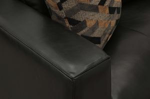Braxton 42" Top Grain Leather Swivel Chair - Bravo Gray