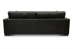 Braxton 96" Top Grain Leather 2 Cushion Sofa - Bravo Gray