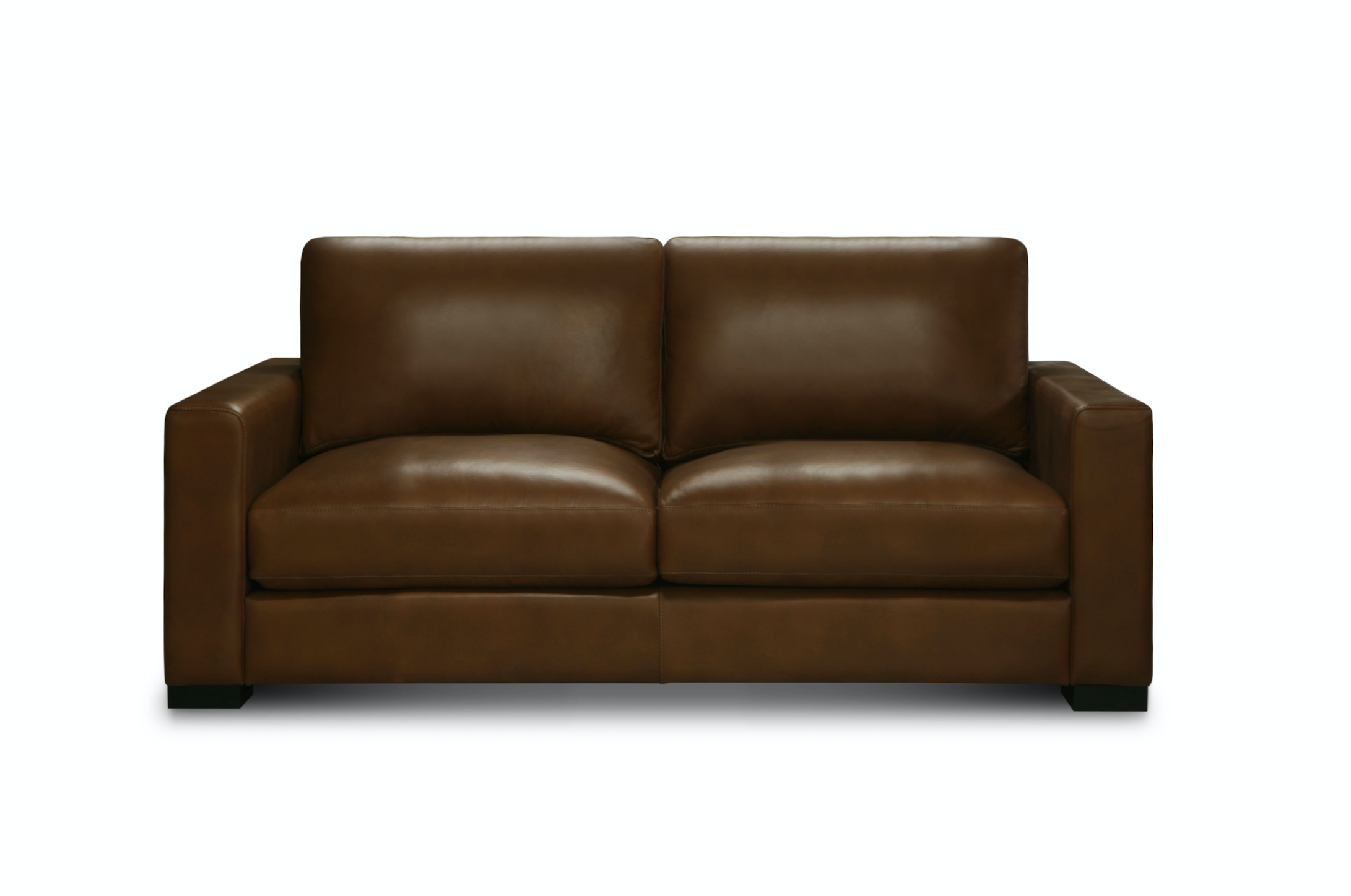 Norton 64" Top Grain Leather 2 Cushion Loveseat - Portofino Cinnamon