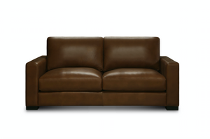 Norton 64" Top Grain Leather 2 Cushion Loveseat - Portofino Cinnamon
