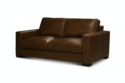 Norton 64" Top Grain Leather 2 Cushion Loveseat - Portofino Cinnamon
