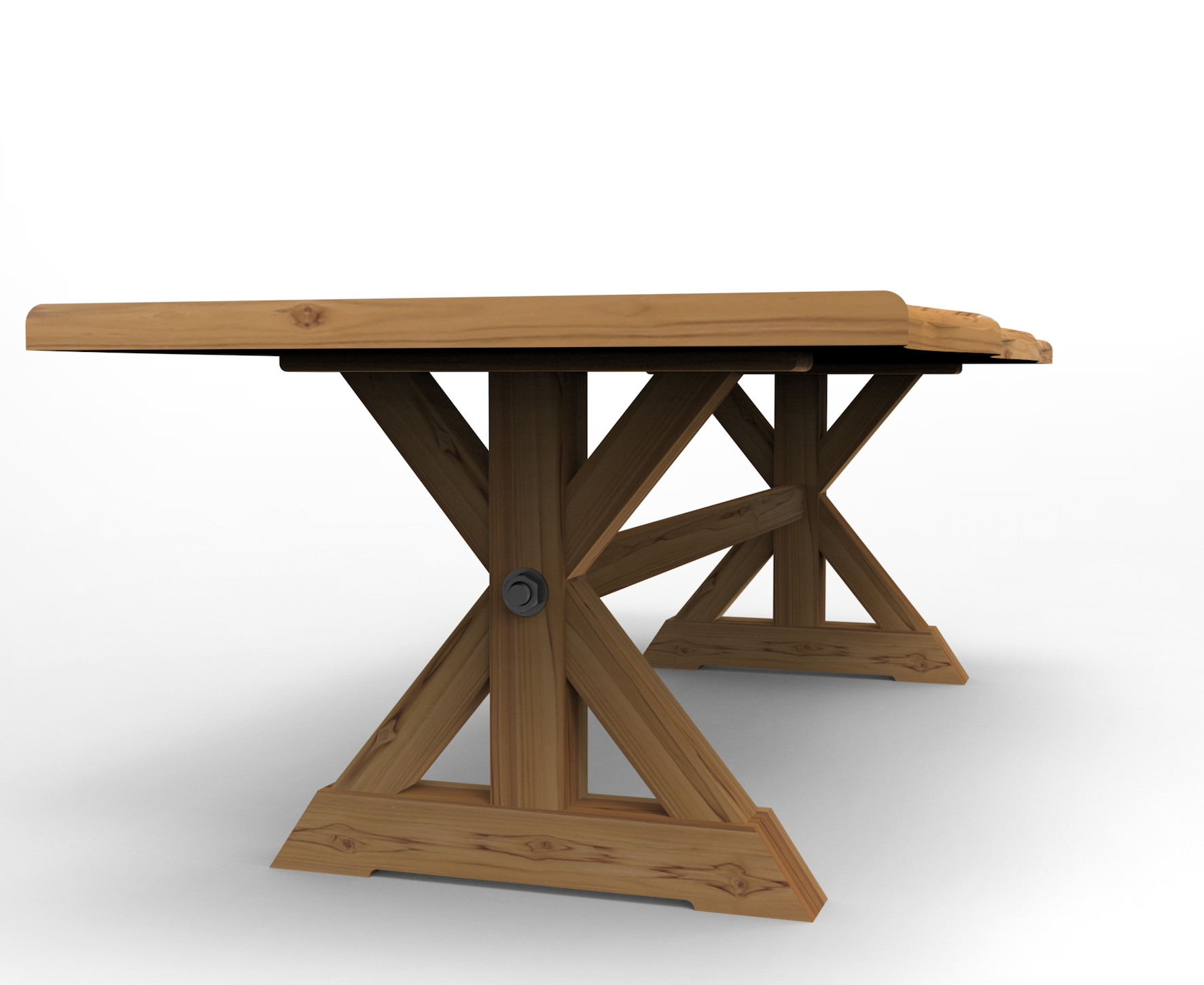 Bartholomew 96" Teak Live Edge Dining Table - Natural
