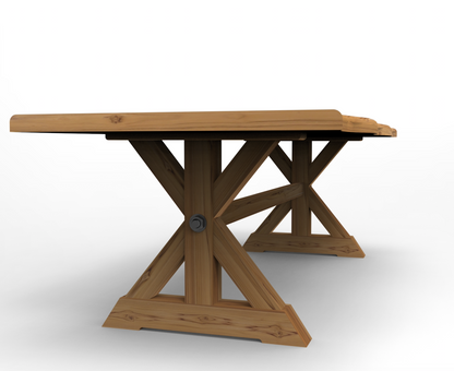 Bartholomew 96" Teak Live Edge Dining Table - Natural