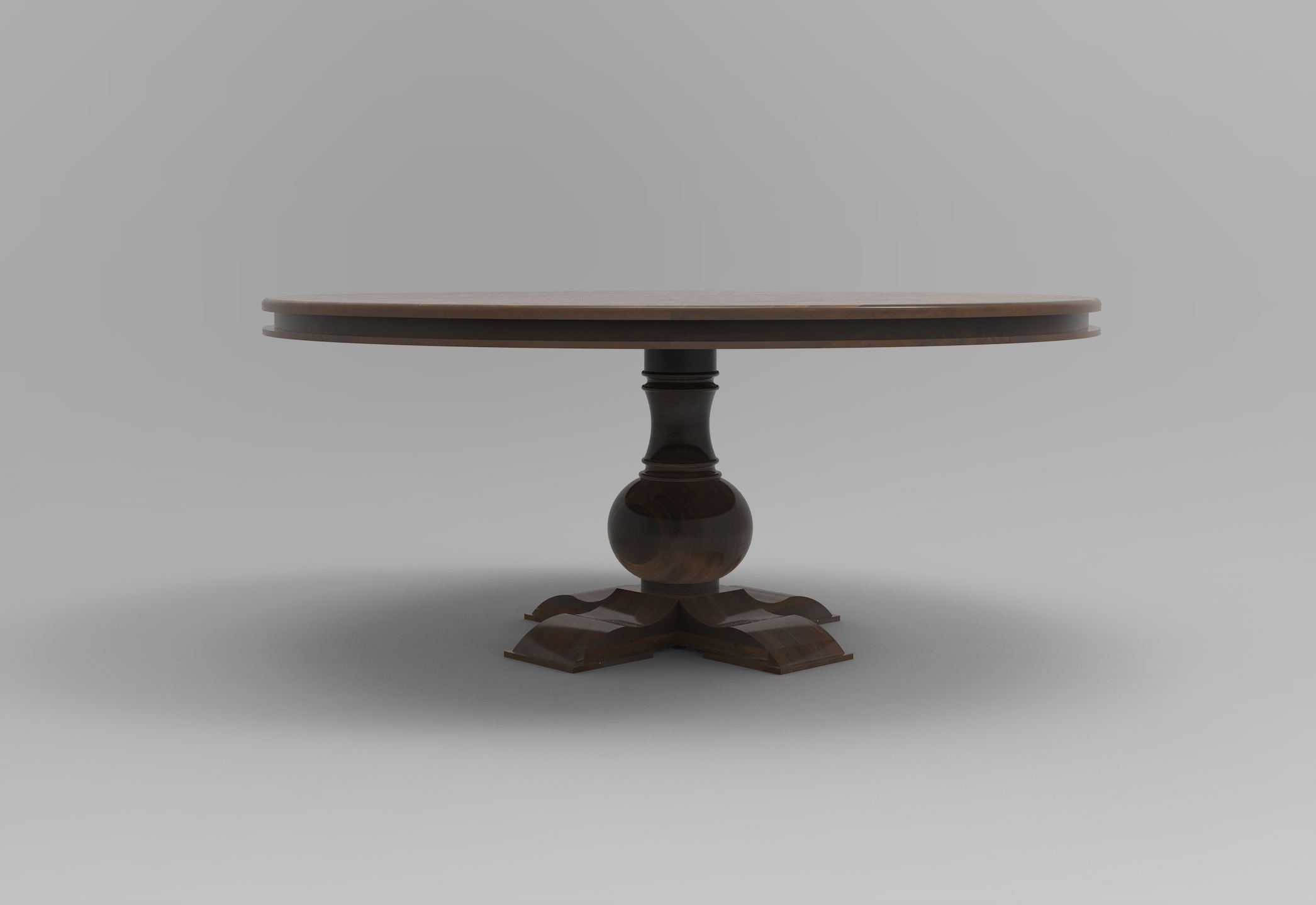 Marcia 72" Acacia Round Dining Table - Natural + Black