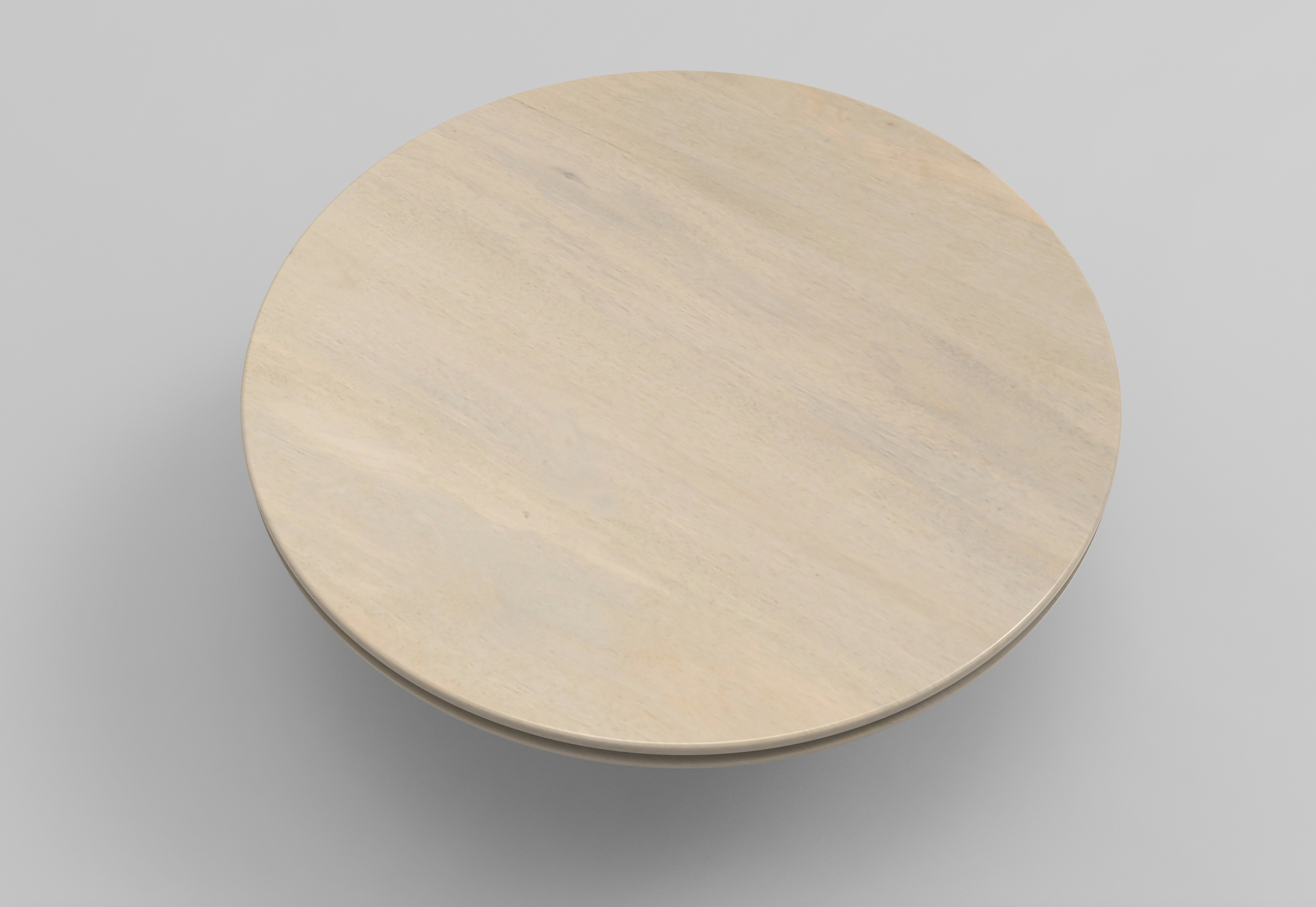 Marcia 72" Acacia Round Dining Table - New White Wash