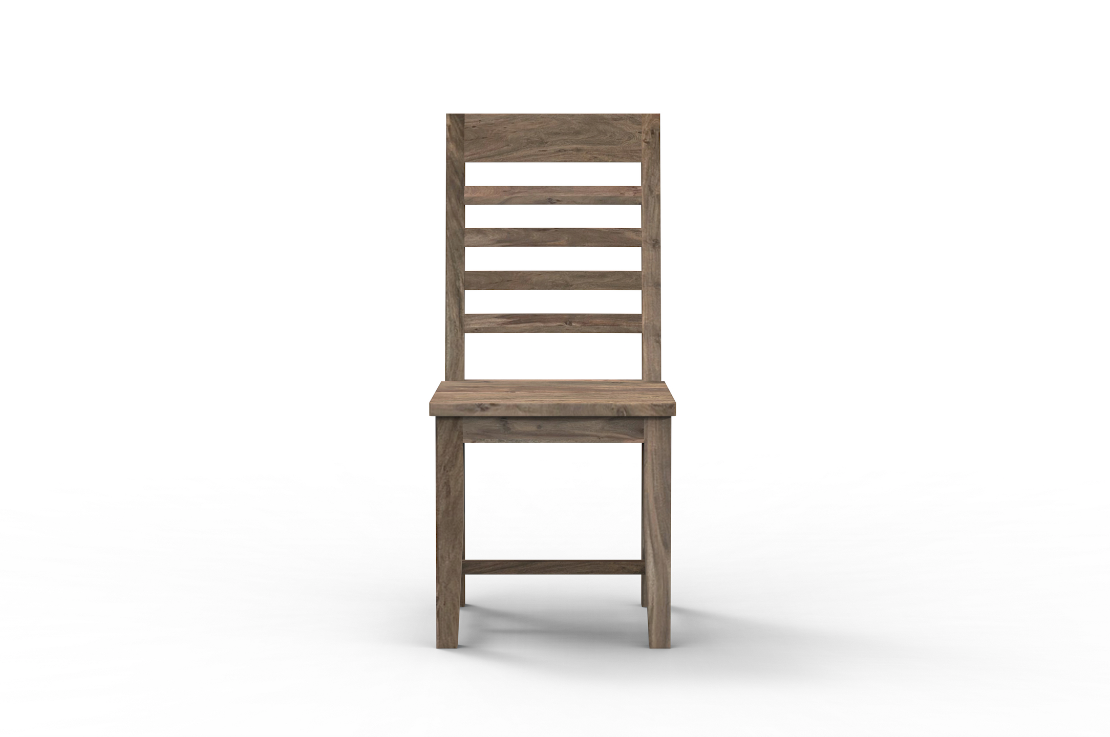 Maxwell Acacia Ladderback Dining Side Chair - Natural + Smoke