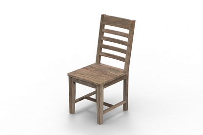 Maxwell Acacia Ladderback Dining Side Chair - Natural + Smoke