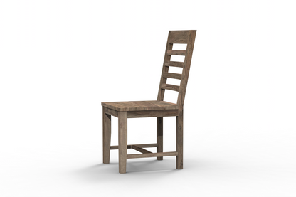 Maxwell Acacia Ladderback Dining Side Chair - Natural + Smoke