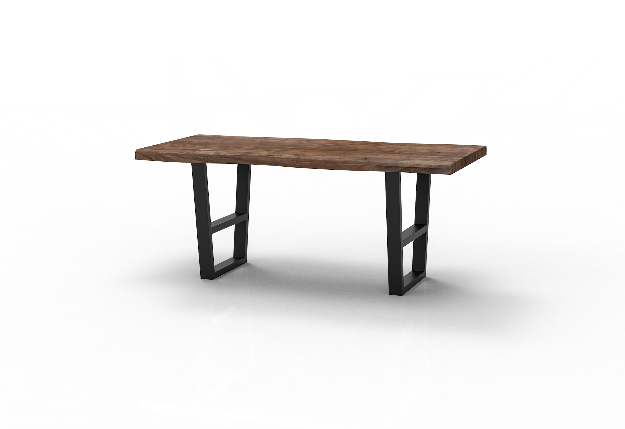 Malcolm Acacia 72" Live Edge Dining Table - Natural + Smoke