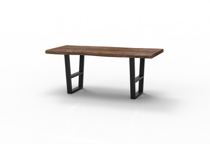 Malcolm Acacia 72" Live Edge Dining Table - Natural + Smoke