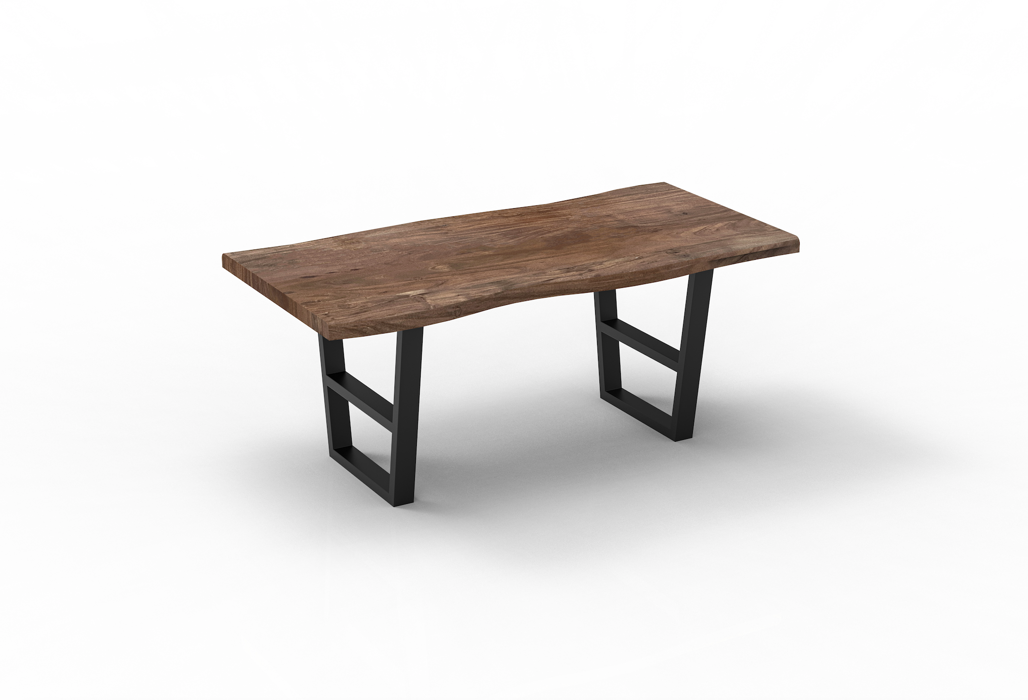 Malcolm Acacia 72" Live Edge Dining Table - Natural + Smoke