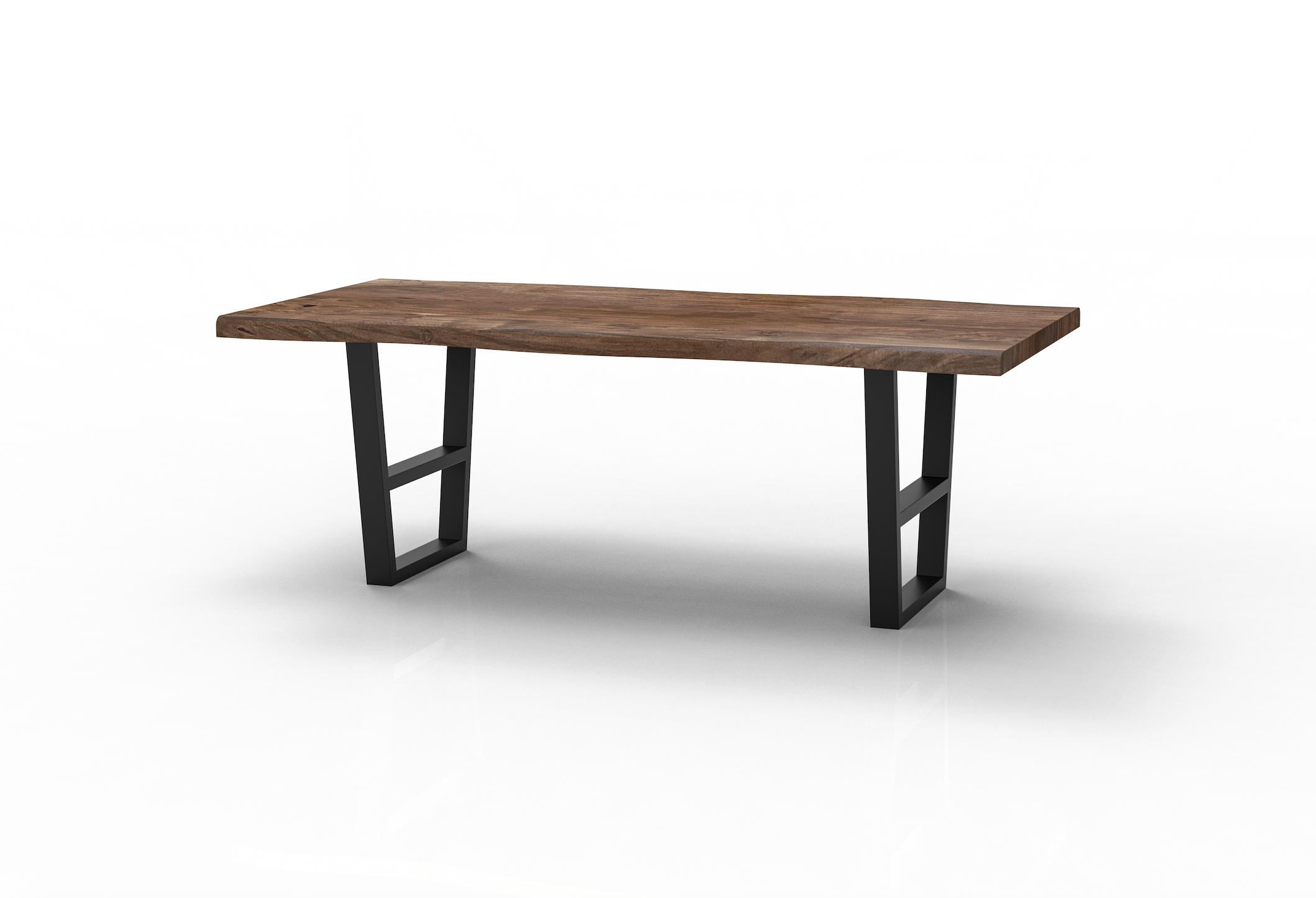 Malcolm Acacia 84" Live Edge Dining Table - Natural + Smoke