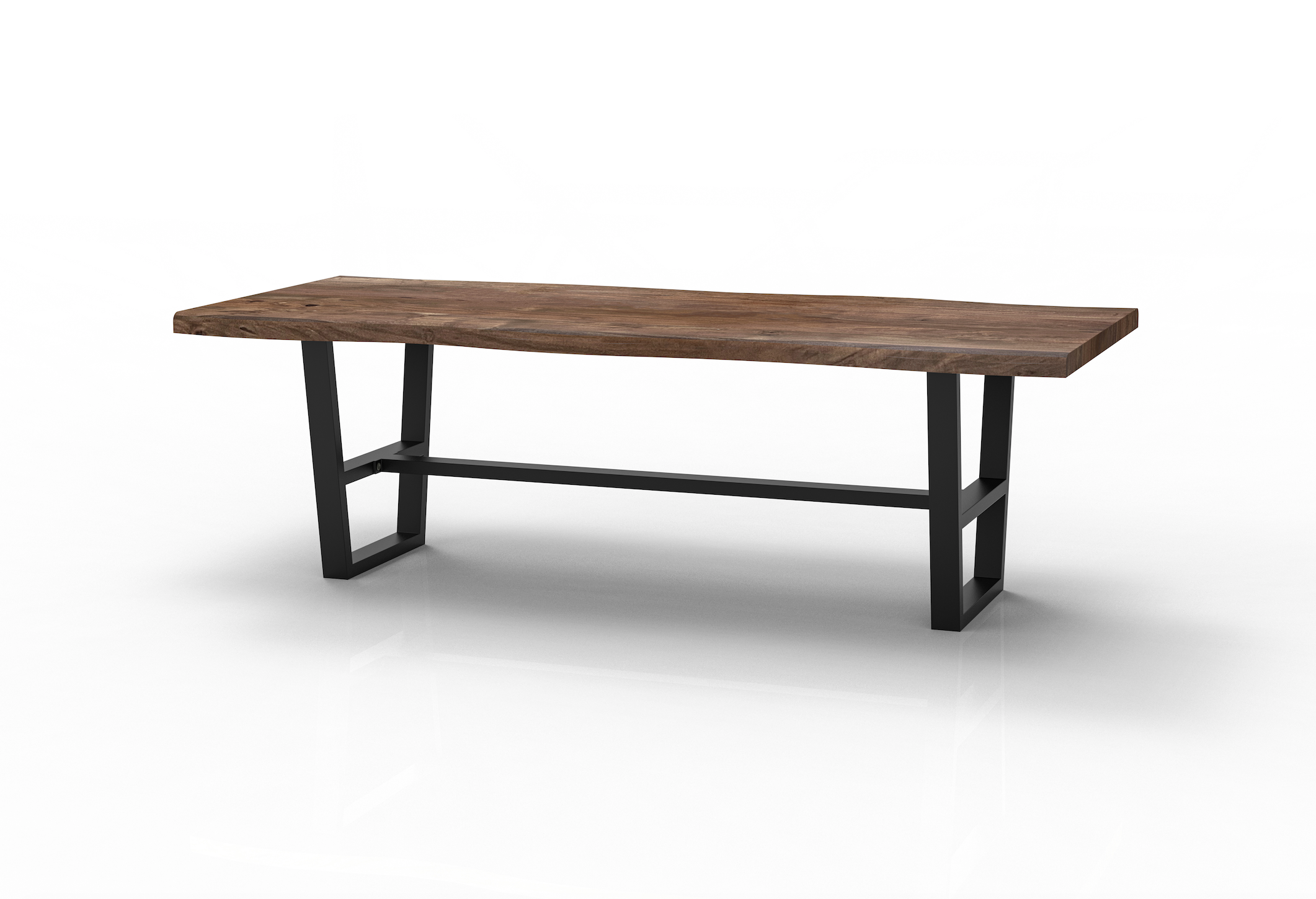 Malcolm Acacia 96" Live Edge Dining Table - Natural + Smoke