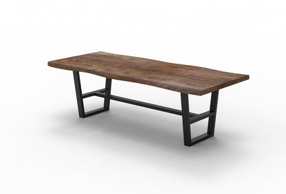 Malcolm Acacia 96" Live Edge Dining Table - Natural + Smoke