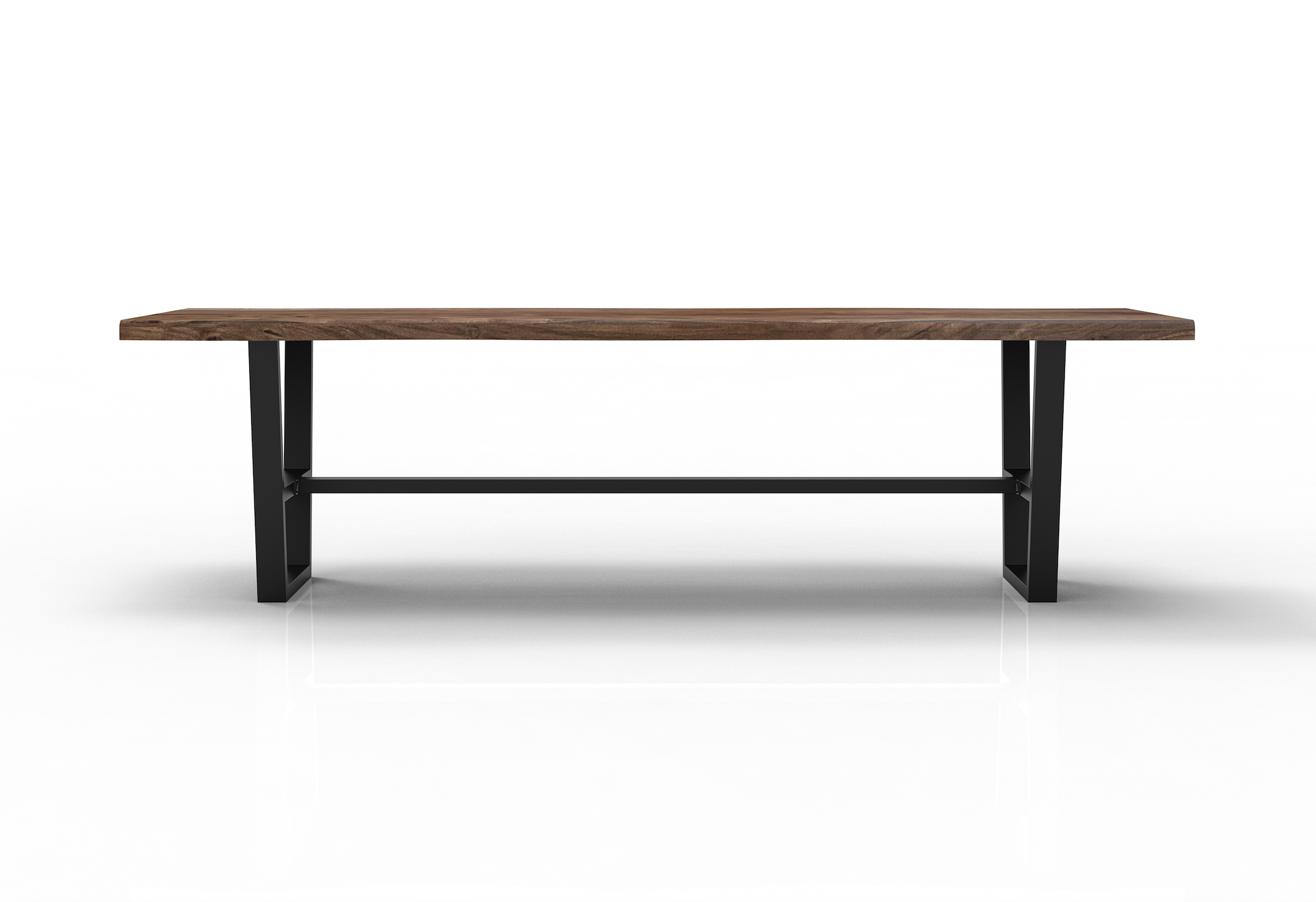 Malcolm Acacia 108" Live Edge Dining Table - Natural + Smoke