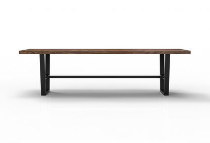 Malcolm Acacia 108" Live Edge Dining Table - Natural + Smoke