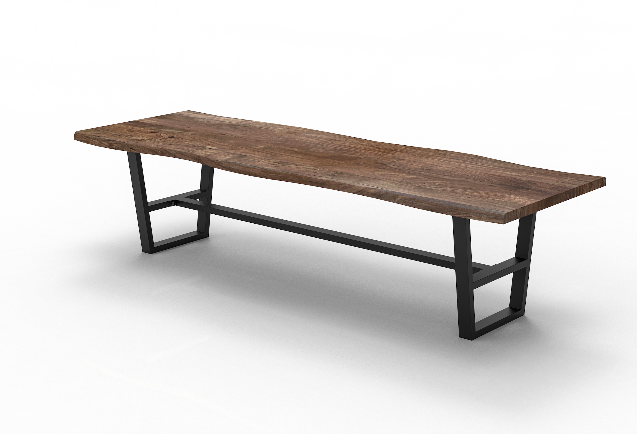 Malcolm Acacia 120" Live Edge Dining Table - Natural + Smoke