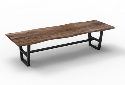 Malcolm Acacia 120" Live Edge Dining Table - Natural + Smoke