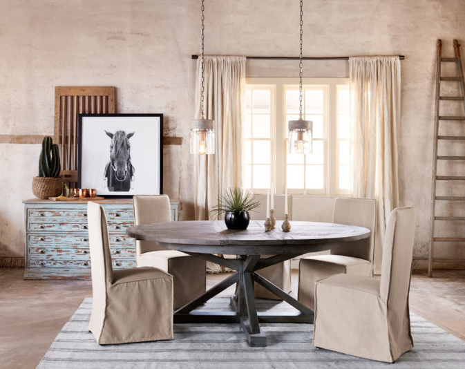 Celeste 63" - 79" Round Extension Dining Table - Black Olive - Classic Carolina Home