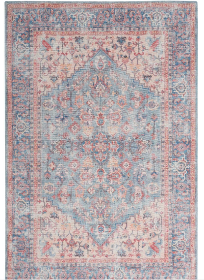 WCE - New Horizons Washable Area Rug - Blue/Multi