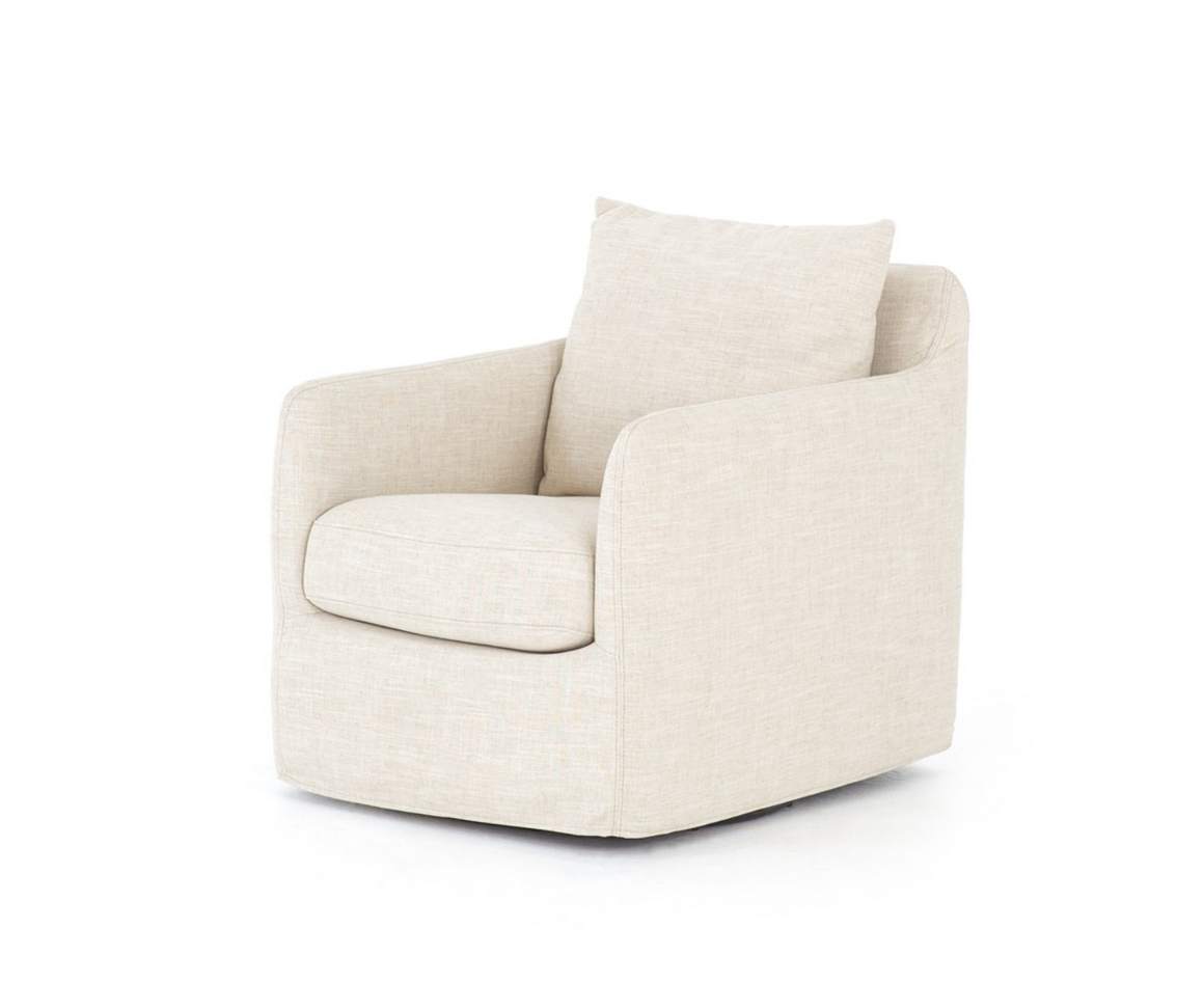 Bankside 26" Swivel Chair - Cambric Ivory