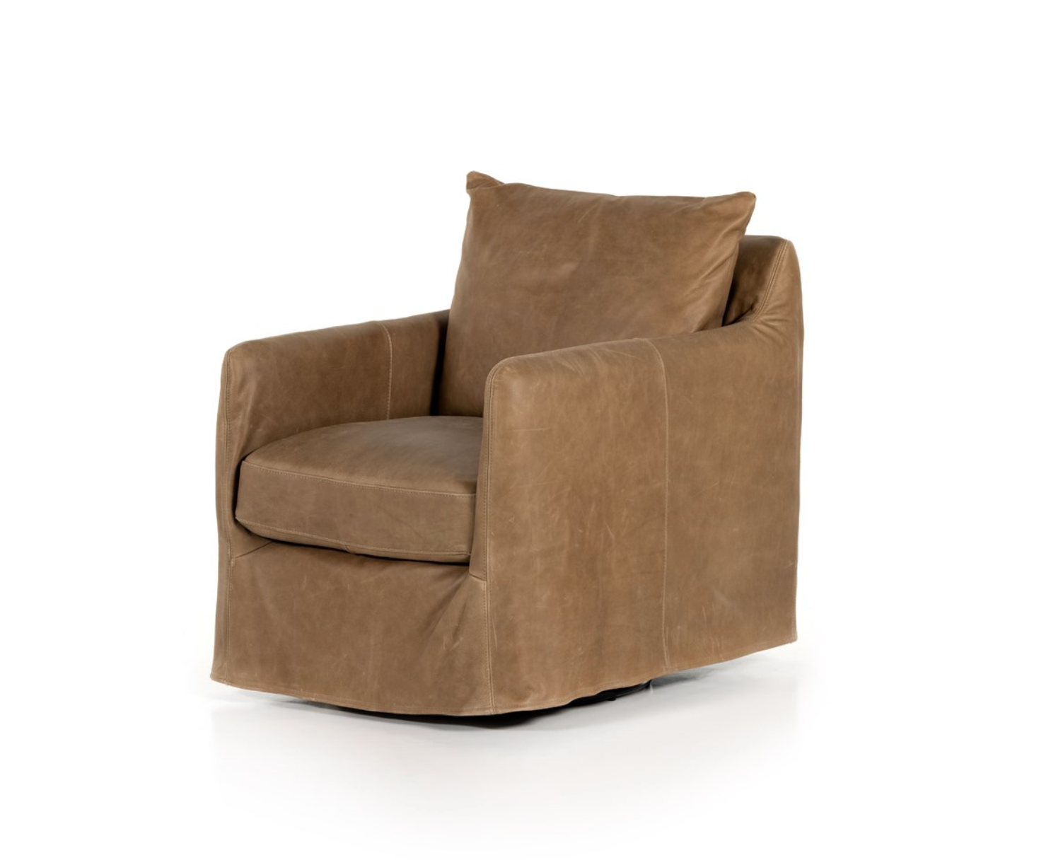 Bankside 27" Top Grain Leather Swivel Chair - Palermo Drift