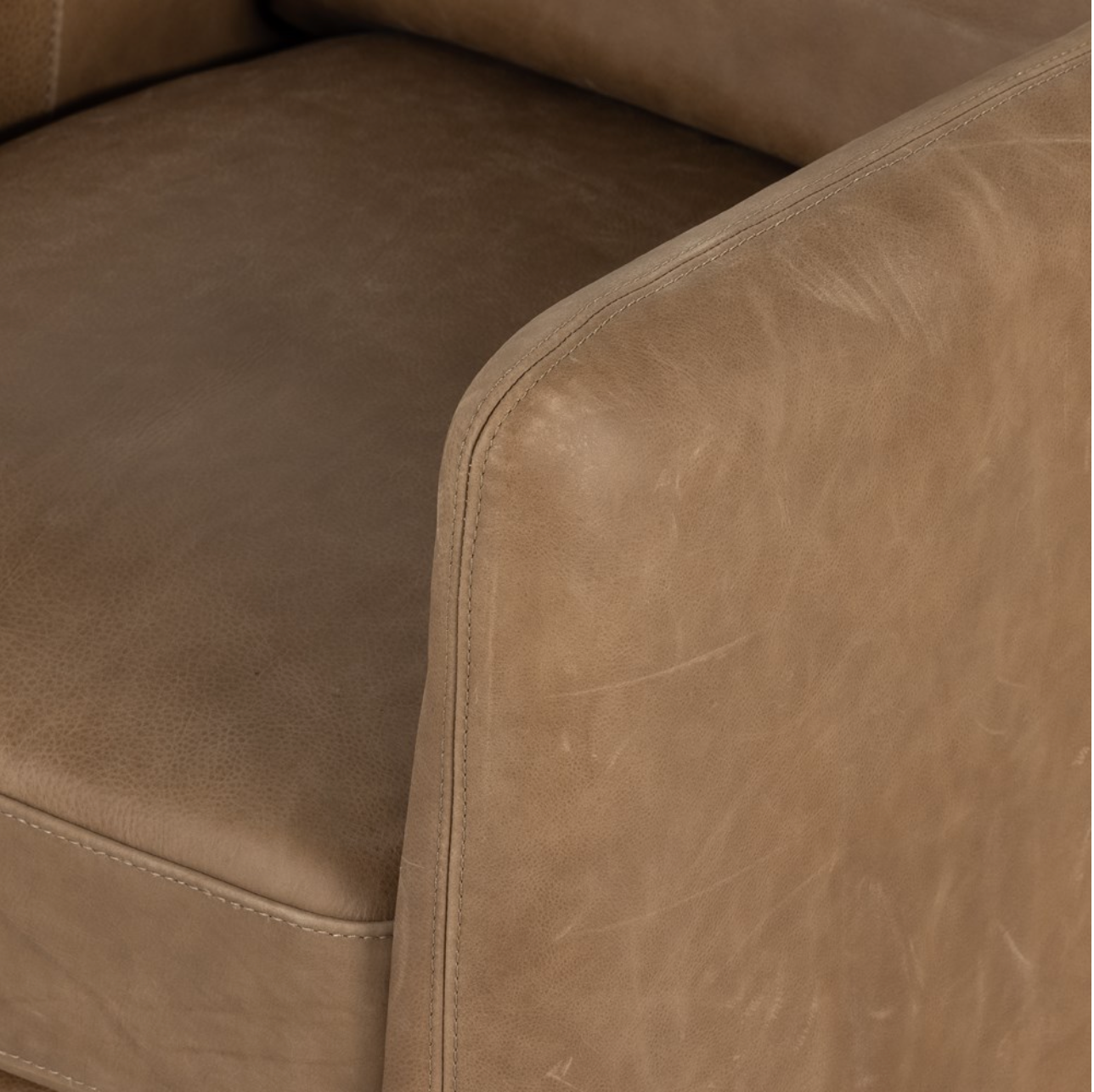 Bankside 27" Top Grain Leather Swivel Chair - Palermo Drift