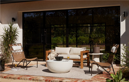 Bowman 22" Outdoor End Table - White Concrete