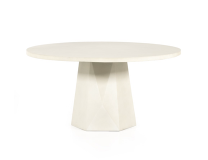 Bowman 60" Outdoor Dining Table - White Concrete