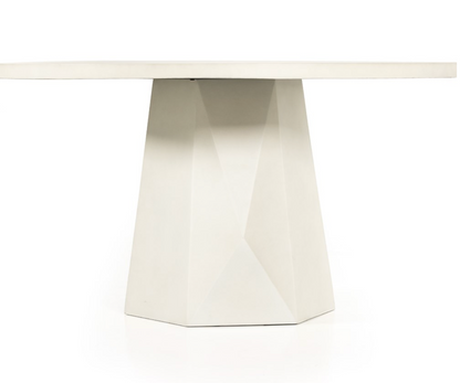 Bowman 60" Outdoor Dining Table - White Concrete