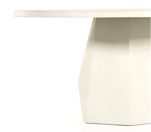 Bowman 60" Outdoor Dining Table - White Concrete