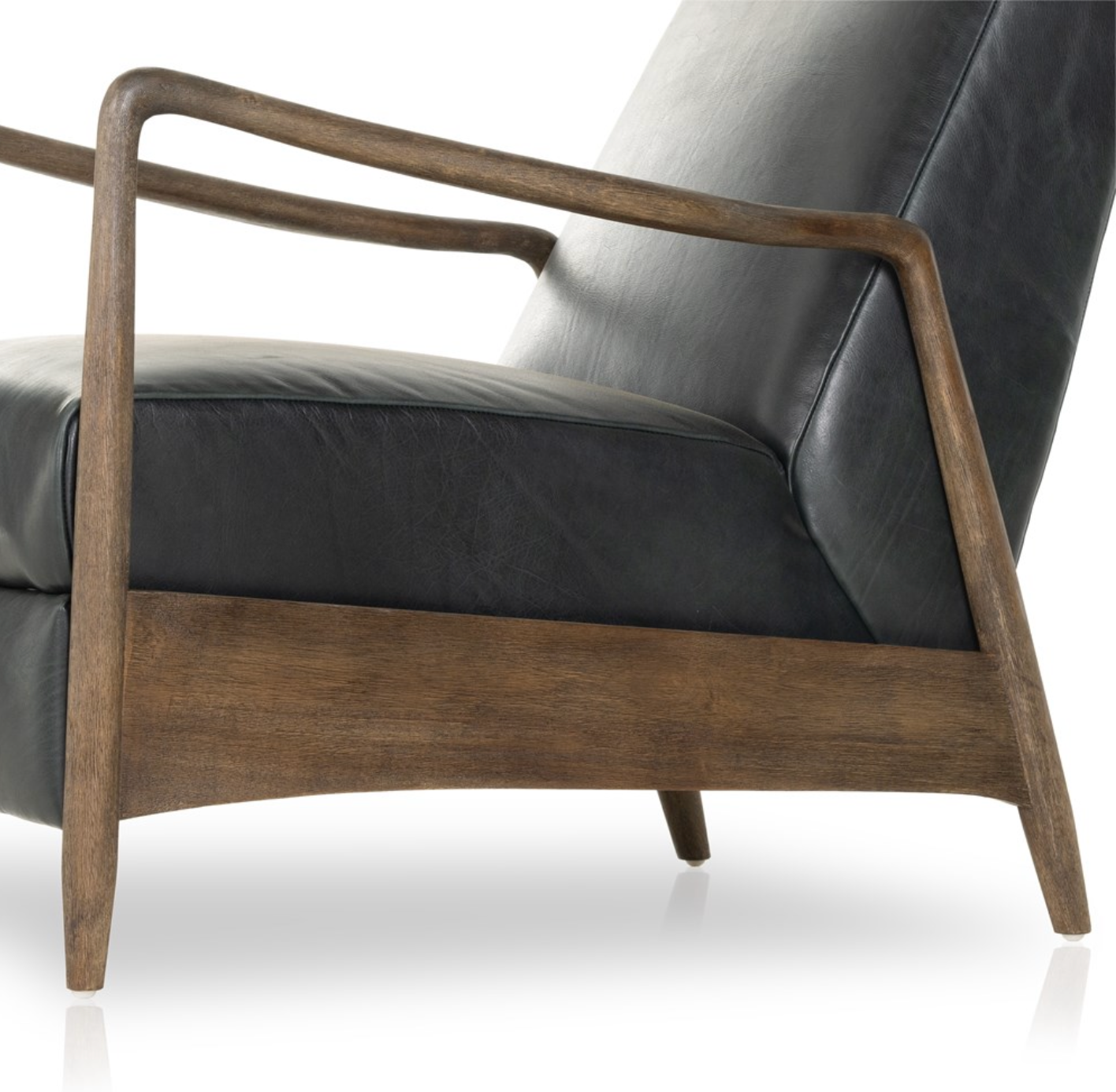 Brandon 29" Top Grain Leather Reclining Chair - Dakota Black