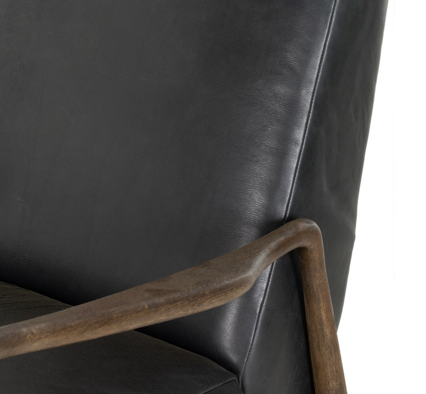 Brandon 29" Top Grain Leather Reclining Chair - Dakota Black