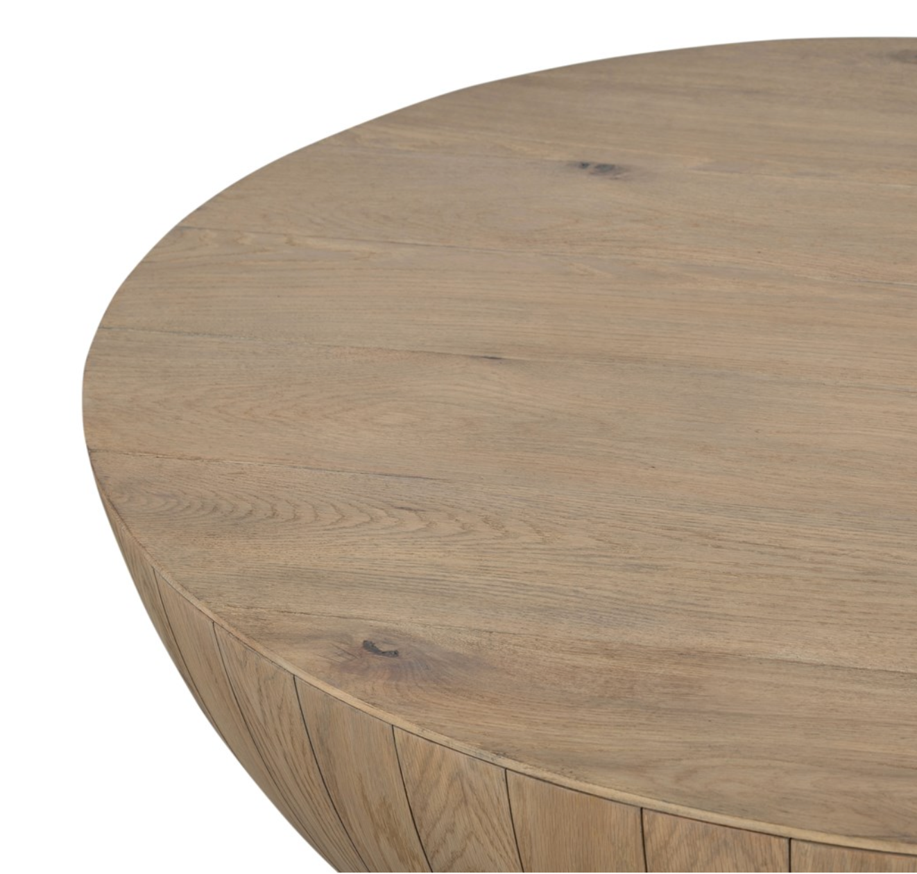 Cameron 48" Half-Sphere Oak Coffee Table - Natural