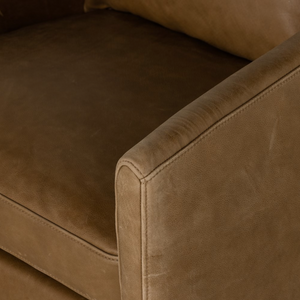 Capella 32" Top Grain Leather Occasional Chair - Palermo Drift