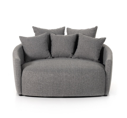 Clarissa 62" Media Lounger - Charcoal