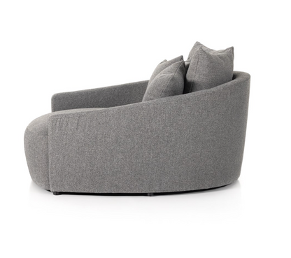 Clarissa 62" Media Lounger - Charcoal