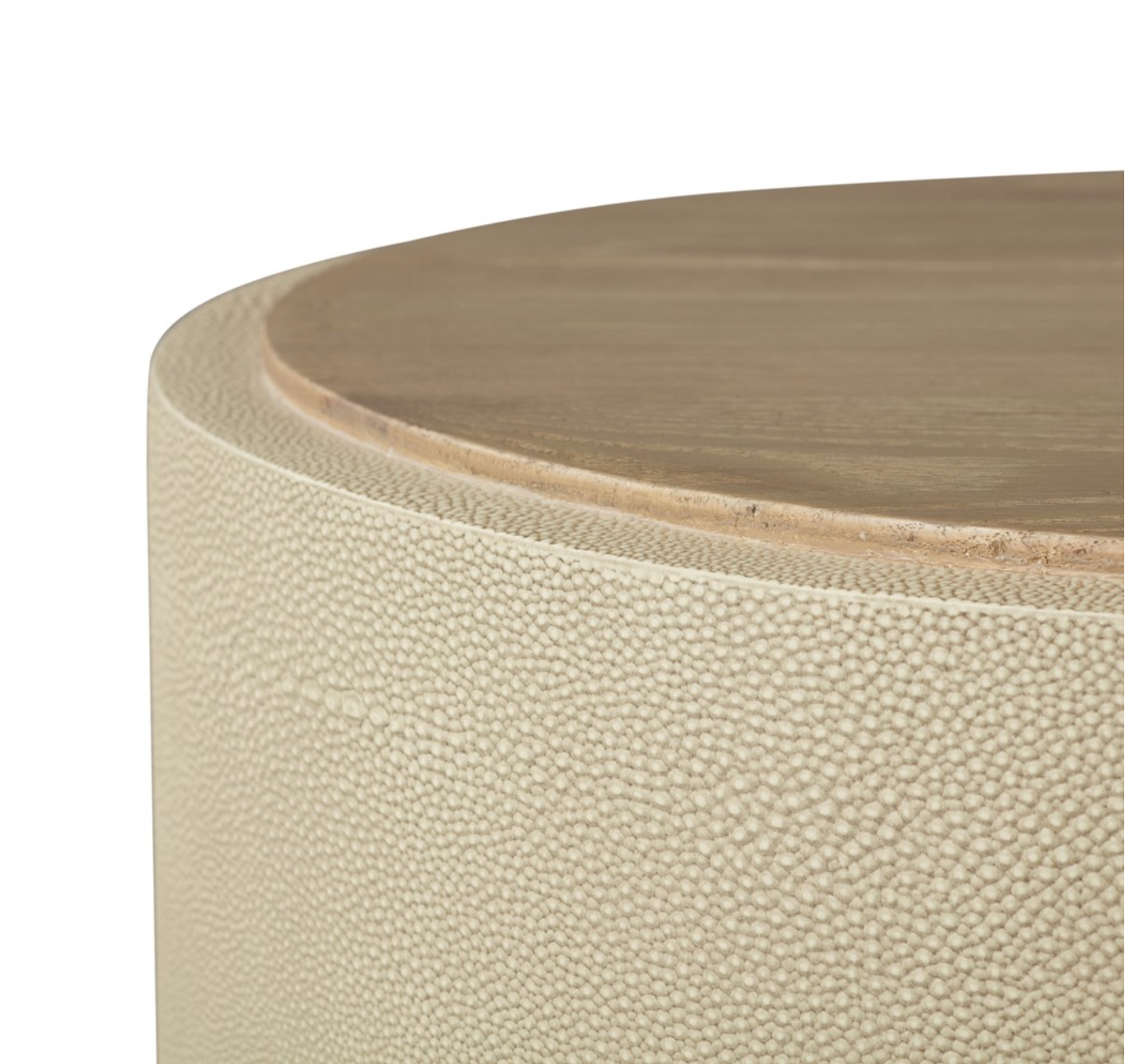 Crandall 17" Side Table - Light Cream Shagreen