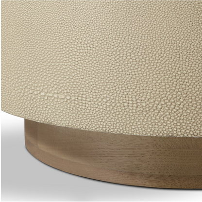 Crandall 17" Side Table - Light Cream Shagreen