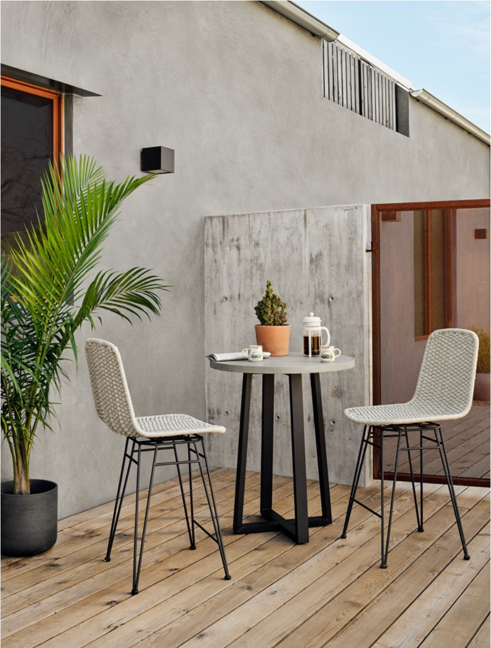 Cyril 30" Counter Height Dining Table - Grey