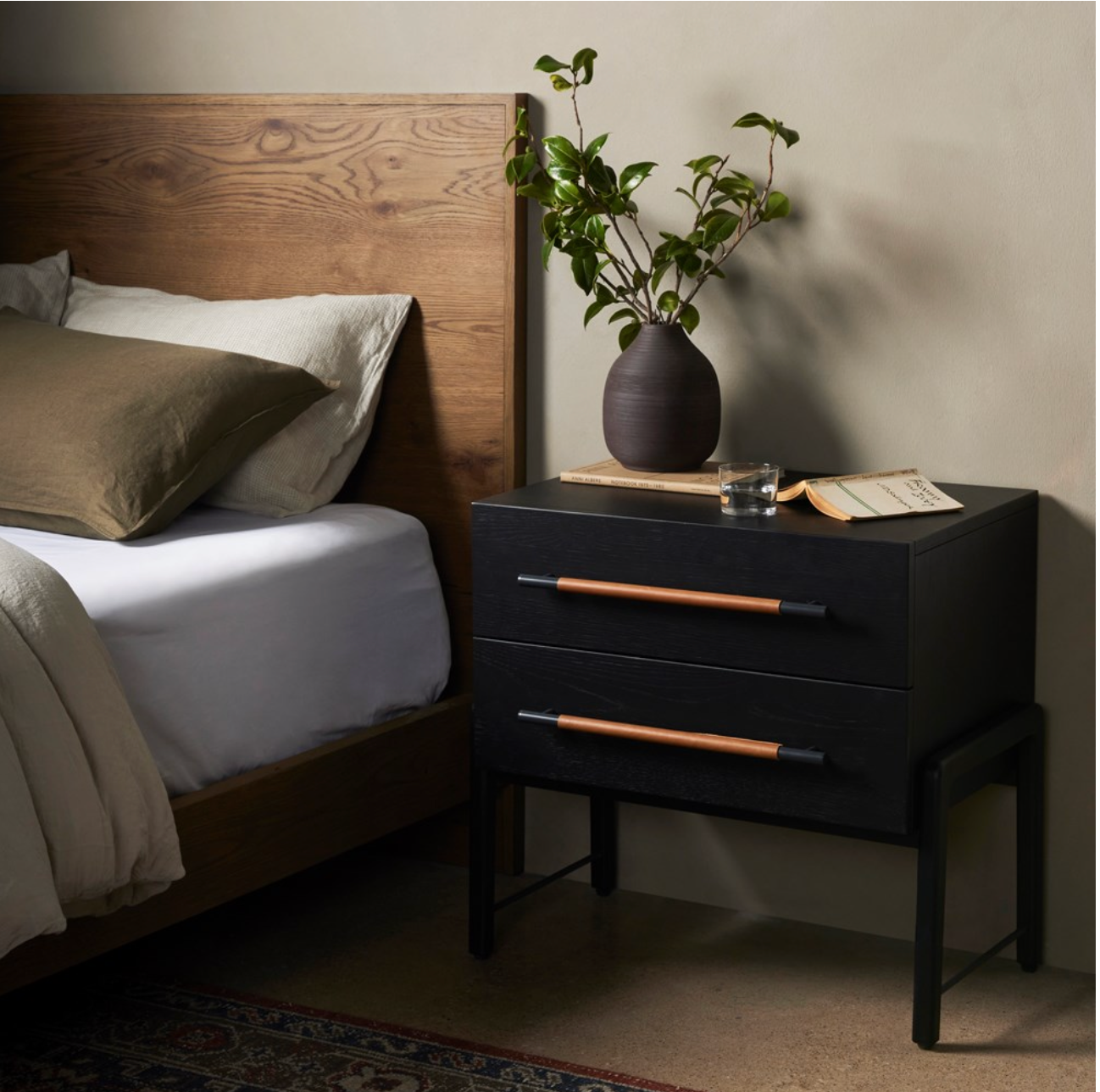 Dale 27" Nightstand - Ebony Oak