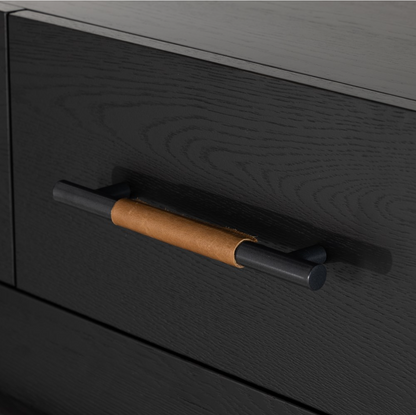 Dale 37" 6 Drawer Tall Dresser - Ebony Oak